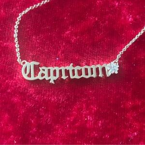 #J136 NWT Melinda Maria Zodiac "Capricorn" necklace 18k gold plated with crystal